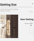 Slotting size guide for Concealed Overlay Cabinet Hinges 180 Degree Swing Door Closer, showing door dimensions for installation.