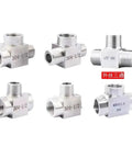 High Pressure Stainless Steel Pipe Tee Fitting Three Way BSPT NPT Male Female Splitter For One Eighth To One Inch Lines 304 Material