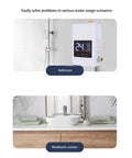 No Drama On Demand Hot Water Tankless Electric Water Heater With Slick Lcd Touchscreen Us Plug 110 Volt Compact Setup for bathroom and washbasin.