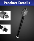 Tie Rod End Kit 6Pcs For Tesla Model 3 And Model Y Beef Up Your Steering With Front Inner Outer Tie Rod Ends And Sway Bar Links Replacement OE Numbers 104483100F 104484100E 104439100D 104439600D, black metal rod end close-up