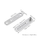 Bulletproof Four Pack Concealed Cabinet Hinges Yield Slick Pivot Door Swing Heavy Duty Stainless Steel Resists Rust Thoroughly Comes With Complete Screw Kit For Dead Straight Diy Fixes, stainless steel hinge dimensions on display.