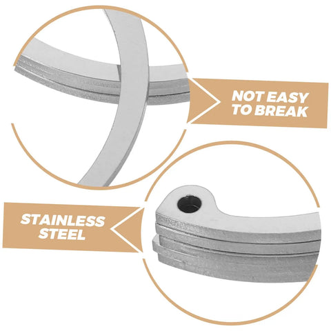 Close-up of Stainless Steel C Type Snap Ring Set 5 Piece Retaining Clip Kit for axles, highlighting durability and material.