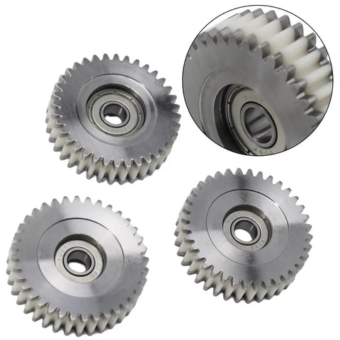 Close-up of Three Pack Ebike Gear Set with Bearings 36T Nylon and Steel Planetary Gears for 250W and 500W Motors Easy Quick Swap Replacement Kit