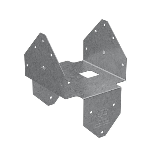 BCS2-3to6Z ZMAX Galvanized Post Cap For Triple 2X Beams And 6X Posts showing detailed metal structure