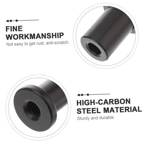 Close-up of high-carbon steel 5 Piece Sliding Barn Door Track Spacers Set Adjustable Replacement Hardware for Flat Track Systems