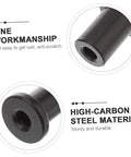 Close-up of black Five Pack Barn Door Track Spacers for Sliding Doors Easy Install Wall Link Spacers Durable Basement Door Hardware