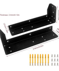 Heavy Duty Metal Shelf Brackets For Wall Mounting, 90 degree iron and steel L brackets with screws and anchors