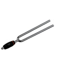 A440 Tuning Fork With Ergonomic Comfort Handle And Chrome Plated Finish, Gig Ready Precision Pitch For Musicians, Color Coded O Rings For Quick Key Identification, Fits Easily In Any Instrument Case. chrome tuning fork with black handle