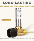Stainless Steel Water Hammer Arrestor 2 Pack With 7/8 Inch Female Swivel Nut To 3/4 Inch Male Thread Reduces Banging Noise In Toilets And Pipes With Lead Free Brass And Durable Stainless Steel Construction, stainless steel and brass