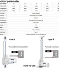 Beefy 12V Electric Linear Actuator With 3000N And 2000N Force 150mm To 250mm Stroke Smooth Precise Motion For Industrial Automation And DIY Projects For Heavy Duty Applications, stainless steel tube
