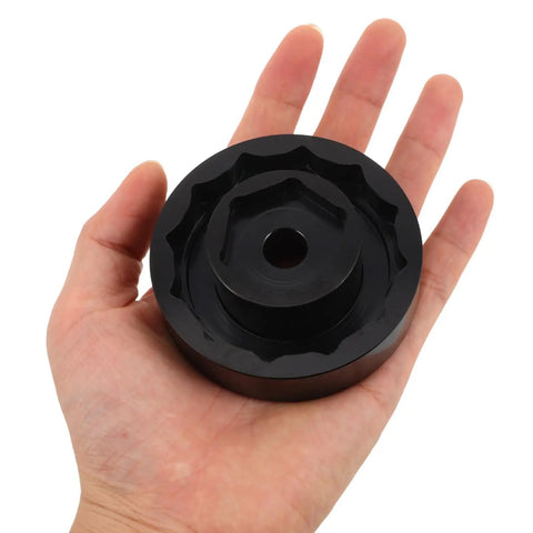 Person holding Precision Machined Axle Nut Socket Set For Front And Rear Wheel Hubs Labor Saving Shaft Sleeve Wrench