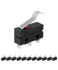 Dope Lever Arm Micro Switch Kit, 12 Pack SPDT 1NO 1NC Momentary 3 Pin 250V 5A AC Limit Switches For CNC Mills, DIY Projects