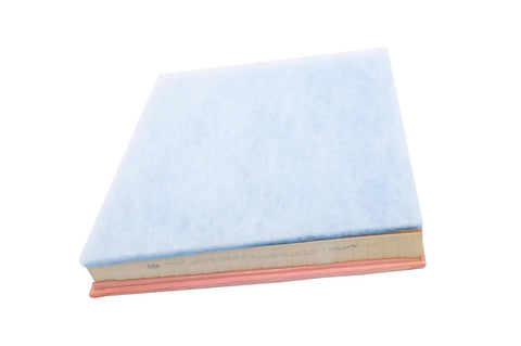 OE Replacement Air Filter For A3141C Engine, Direct Fit, Durable Vehicle Filtration with blue fibers, side angle view