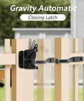 Wood Gate Hardware Set Heavy Duty 6 Inch Tee Hinge And Pull Kit with gravity latch on wooden fence