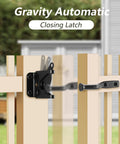 Heavy Duty Gate Latch For Wooden Fence Gates Self Locking With Gravity Closure Outdoor Wood Door Hardware Kit