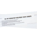 Stack of EZ-Fit Desktop Helper Tape Strips Pack of 36 Student Desk Name Tags showing clear instructions on each strip.