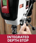 Shop Beast 17 Inch Floor Drill Press With 16 Variable Speeds And A Powerhouse 3/4 Horsepower Motor with integrated depth stop