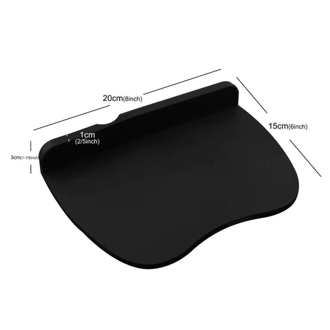 Silicone Coffee Tamper Mat 8 Inch By 6 Inch For Espresso Tamping, Non Slip Barista Pad, showing dimensions and thickness.
