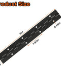 Heavy Duty 6 Inch Black Piano Hinges Made From Rust Resistant 304 Stainless Steel Continuous hardware size illustration