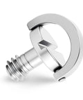 10 Pack Stainless Steel D Ring Screw Hinged Holder 1/4-20 Camera Tripod Screws For Selfie Sticks Gimbals Quick Release Wrist Strap Mounting And Attachments, silver close-up