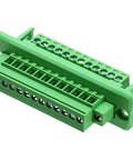 Bulletproof Screw Terminal Block 12 Pin Connector 3.5MM Pitch Wiring Set For 24 To 12 AWG Cable With Tin Plated Brass Contacts in green.