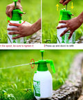 2 Liter Handheld Garden Pump Sprayer With Adjustable Brass Nozzle 68Oz Large Capacity Watering Mister in use on lawn