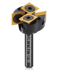 Two Plus Two Flute Slab Flattening Router Bit With One Quarter Inch Shank And One Inch Cutting Diameter For CNC Spoilboard Surfacing