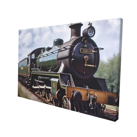 Steam Locomotive Train Canvas Wall Art 12 By 18 Inches Dope Living Room Decor Hanging Print For Bedroom Office Bathroom