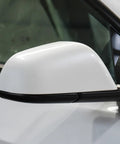 Knockout White Right Side Lower Mirror Cover Cap Fits Tesla Model 3 Years 2017 To 2021, showcasing sleek white design.