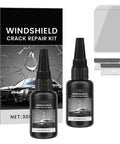 Chips And Cracks Be Gone 2026 Upgrade Windshield Crack Repair Kit For Quick Fix, showing liquid bottles and repair components