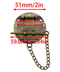 Heavy Duty Retro Latch Hasps With Warm Bronze Finish Features Corrosion Resistant Chain Pins And Secured Mounting Screws, 51mm