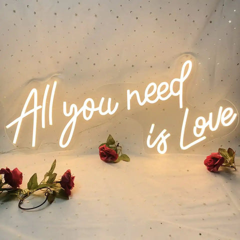 Go To Customizable Neon Sign Led Light For Weddings And Parties, Personalize Your Love Vibe, Ideal Bedroom Decor, 27.5 inch