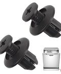 Dishwasher Kick Plate Clips Black D Shape One Size Universal Fit No Fuss Easy Install Fits Kenmore KitchenAid Whirlpool Dishwashers