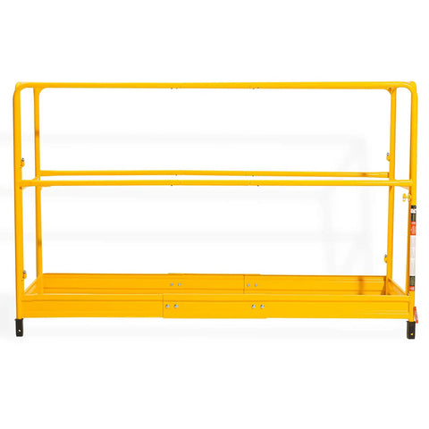Heavy Duty 6 Foot Scaffolding Safety Guardrail Built Legit Tough With Rustproof Solid Carbon Steel Baker Style Platform Accessory Rock Solid Yellow Rail To Keep Your Crew Locked In On Every Work Site