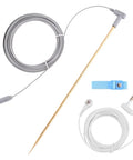 Copper Grounding Rod Kit With 39 Feet White Ground Wire And Blue Anti Static Wristband, copper rod, coiled cords, wristband