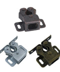 Double Roller Cabinet Lock Latch With Mounting Screws for Cupboard Doors and Drawers in bronze, silver, and antique finish