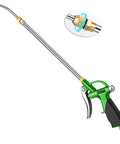 Long Reach Extendable 19 To 28 Inch Air Nozzle Blow Gun With High Pressure Output Rubber Grip Handle, side view.
