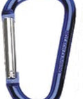 Blue anodized aluminum carabiner clip from 12 Pack Colored Anodized Aluminum Snap D Ring Set With Four Sizes Two Inch, Two And Three Eighth Inches