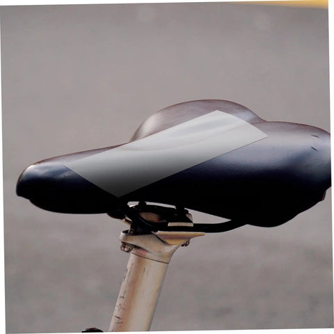 Bike seat with Self Adhesive Scooter Seat Patch For Leather Repair And Furniture Repair Sticker Water Resistant Quick Fix applied
