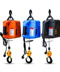 Portable Electric Hoist With Durable Steel Wire Rope Built Like A Tank Handles Heavy Loads Without Breaking A Sweat Smooth Remote Control And Reliable Motor Make Work A Breeze three color variations