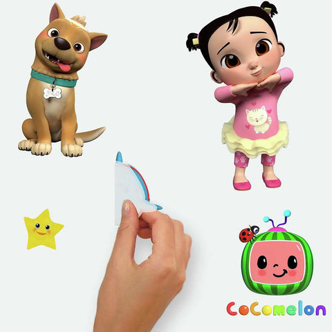 Cocomelon Peel And Stick Wall Decals Set 48 Multicolor Stickers Kid Friendly And Fun Easy To Apply Removable And Repositionable