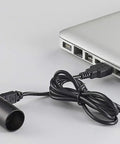 MacroStream USB Rechargeable EDC Flashlight With 500 Lumens And 2000 Candela Compact Pocketable LED Light charging via laptop USB cable