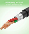 Close-up of No Fuss Dryer Plug Converter Adapter 14-30R Female To 10-30P Male with Ground Wire showing internal copper wiring