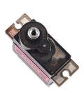Top view of MG90S Micro Servo with metal gears for RC projects, featuring 360-degree rotation and 2.0 kg/cm torque.