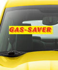 14.5 Inch Red And Yellow Adhesive Windshield Slogan Car Dealer Sticker Gas Saver Window Decal For Cars Trucks SUVs