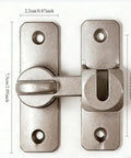Heavy Duty Silver Door Latch With Hook And Eye Turn Button Cabinet Lock For RV Gates And Kitchen Cupboards Featuring Hecka Tight Alloy Construction and Snappy Screw Install.