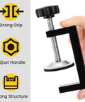 8 Piece Metal C Clamps Set 2 Inch Heavy Duty G Clamps For Woodworking And DIY Projects Sturdy Steel Construction Ideal For Fastening Gluing And Crafting, adjustable clamp close-up