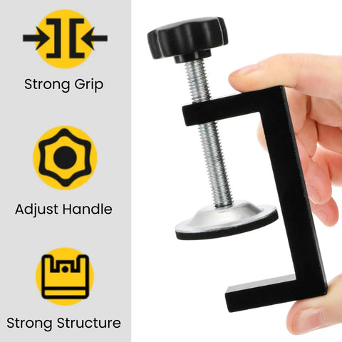 8 Piece Metal C Clamps Set 2 Inch Heavy Duty G Clamps For Woodworking And DIY Projects Sturdy Steel Construction Ideal For Fastening Gluing And Crafting, adjustable clamp close-up