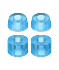 Transparent Blue 90A PU Skateboard Truck Bushings Kit 2 Sets with Cylinders and Tapered Bushings for Smooth Turns and Street Ready Ride