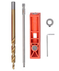 2 In 1 Pocket Hole Jig Kit For Woodworking With Spliceable Design All Metal Construction Includes drill bit, hex wrench, jig frame